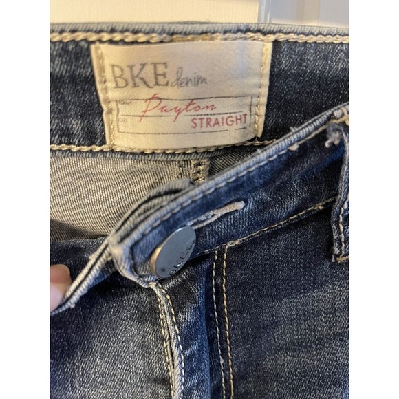 BKE Jeans Payton Straight Medium Wash Denim 27” The Buckle Low Rise 29.5”inseam - Picture 3 of 9
